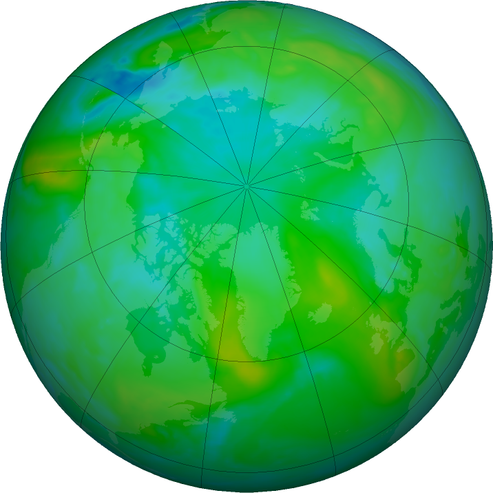 Arctic ozone map for 16 August 2022